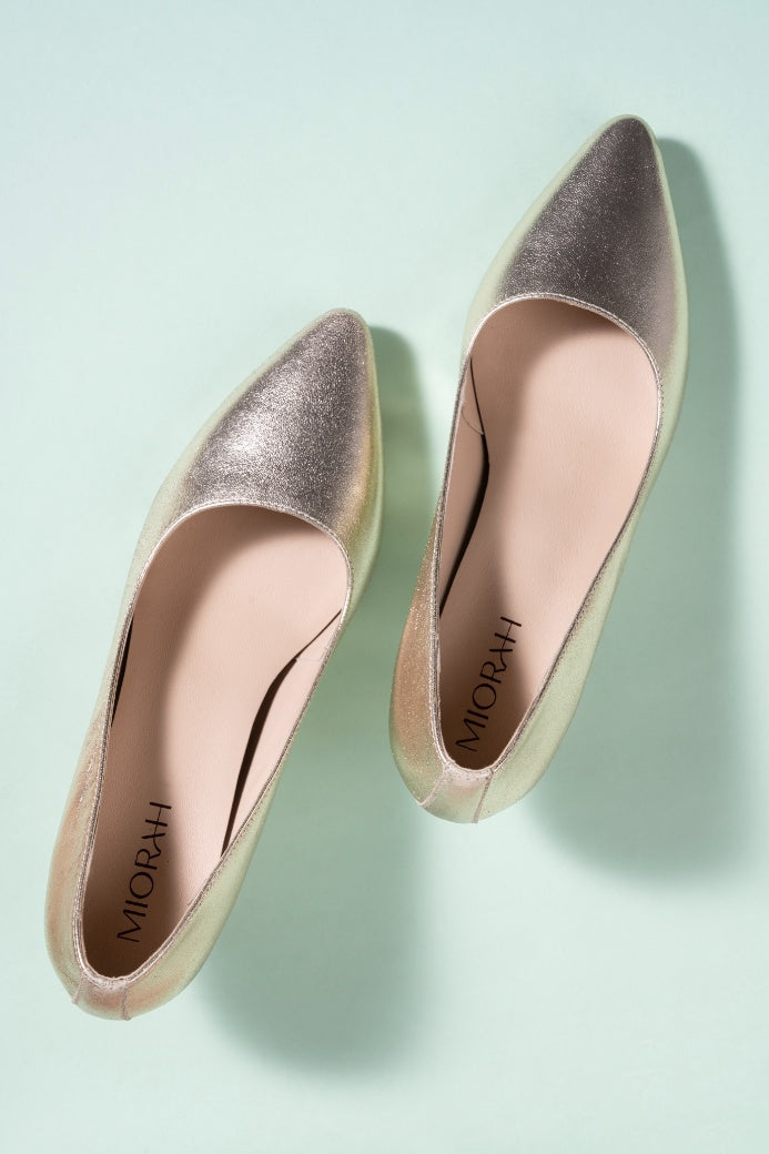 Posh Metllic Leather Pumps