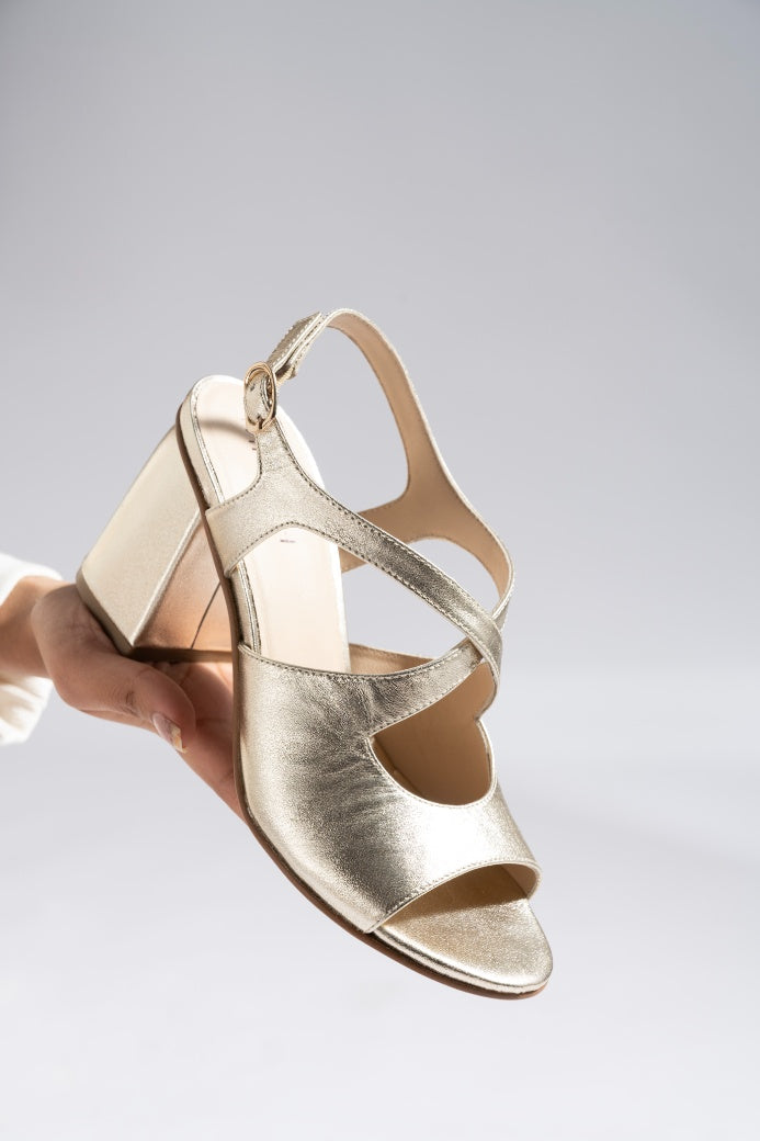 Eclat Metallic Leather Party Heels