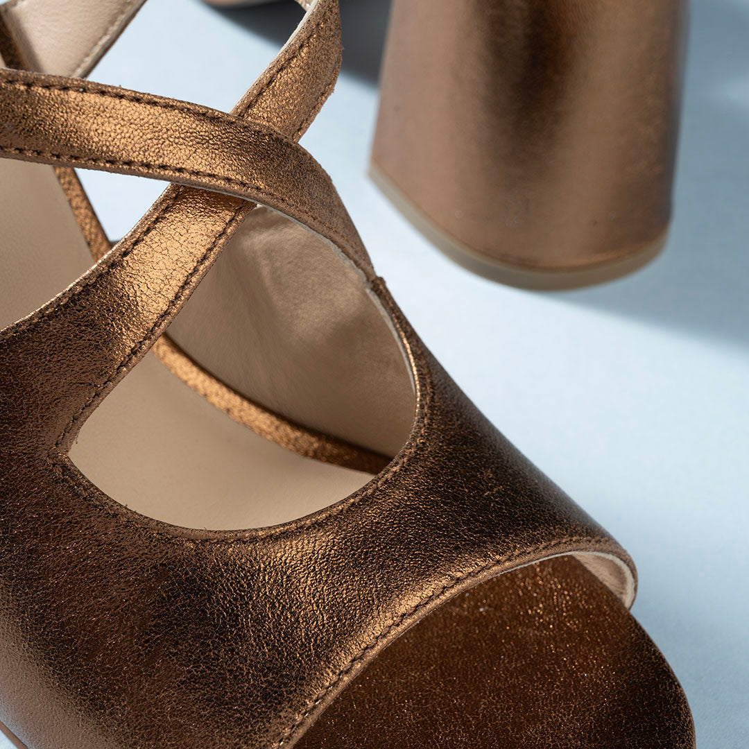 Eclat Metallic Leather Party Heels
