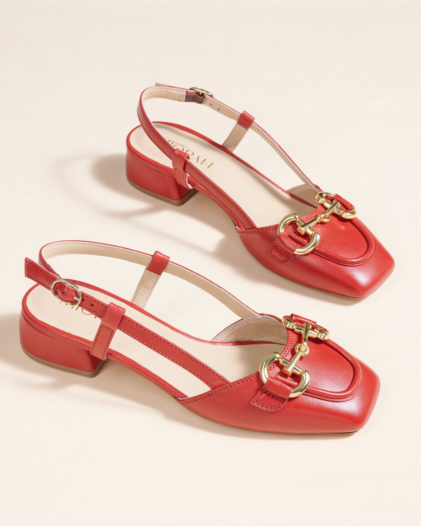Majestic Leather Block Heels
