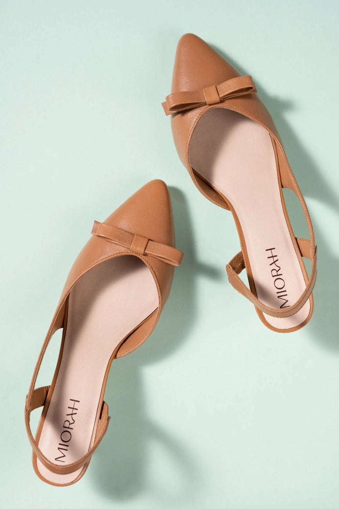 Grace Leather Bow Pumps