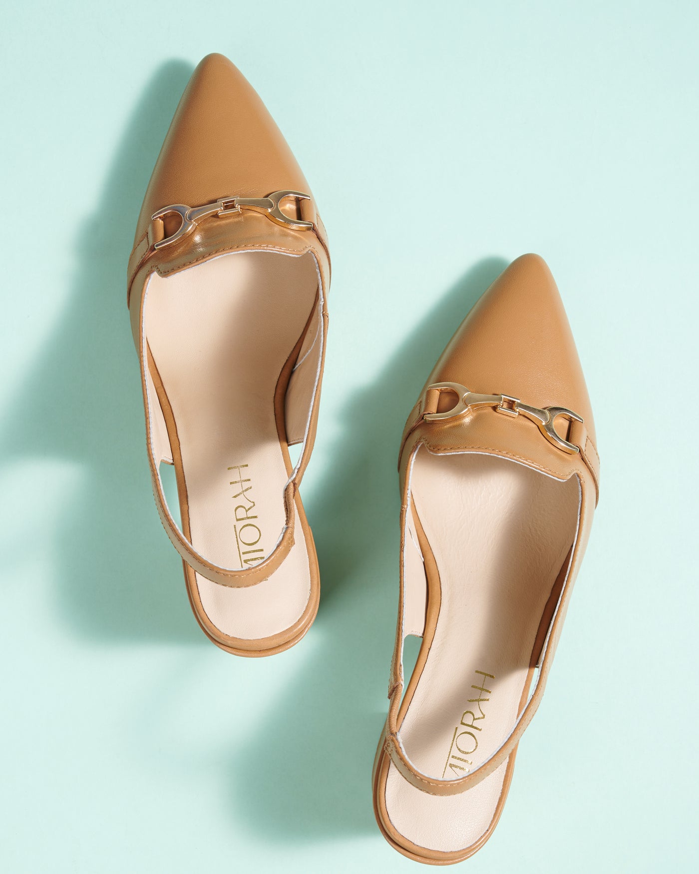 Elena Leather Block Heels