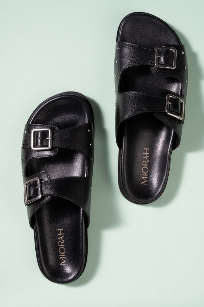 Solace Footbed Leather Comfort Sandals