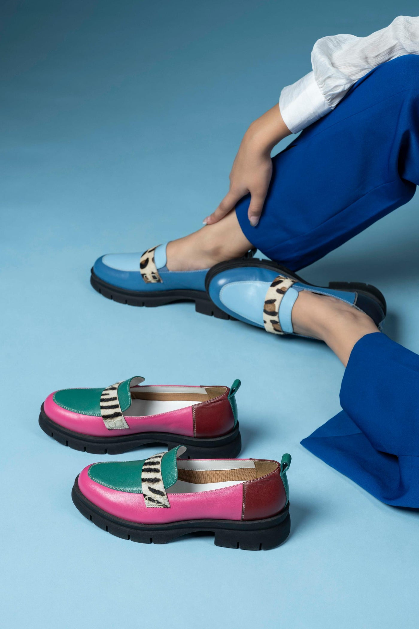 Vault Leather Multi Coloured Loafers