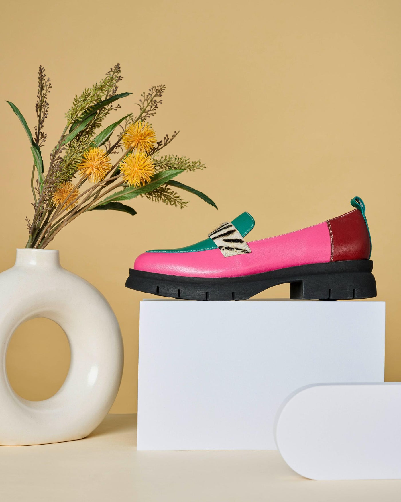 Vault Leather Multi Coloured Loafers