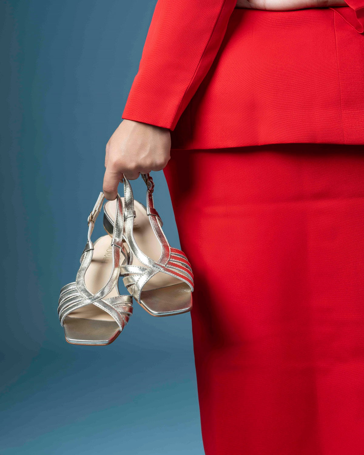 Dalia Metallic Leather Mid Heels