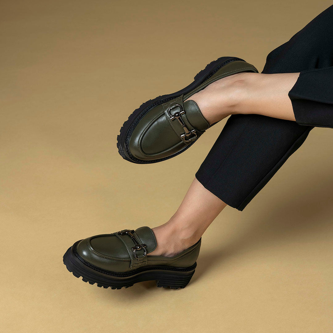 Pioneer Leather Platform Loafers