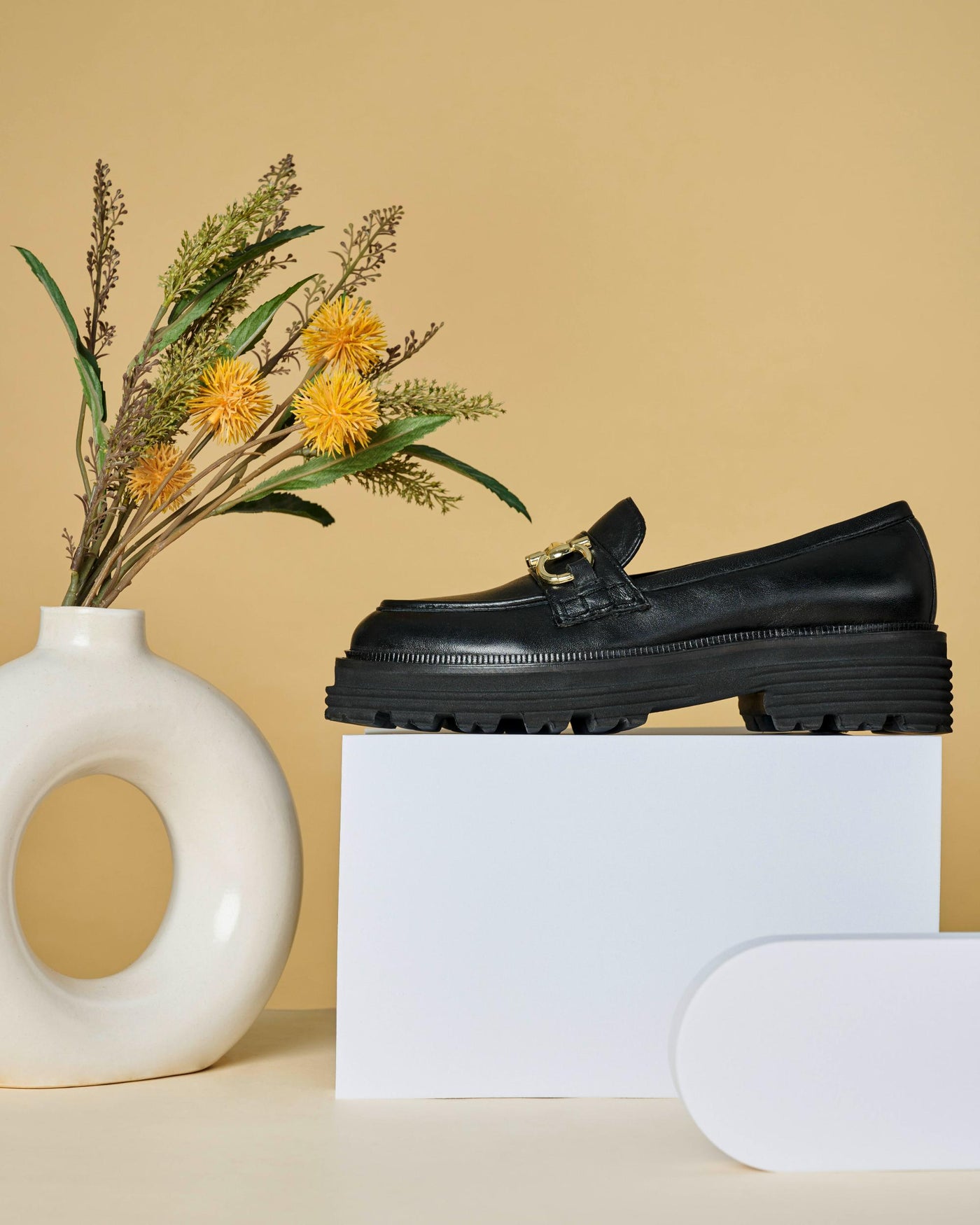 Pioneer Leather Platform Loafers