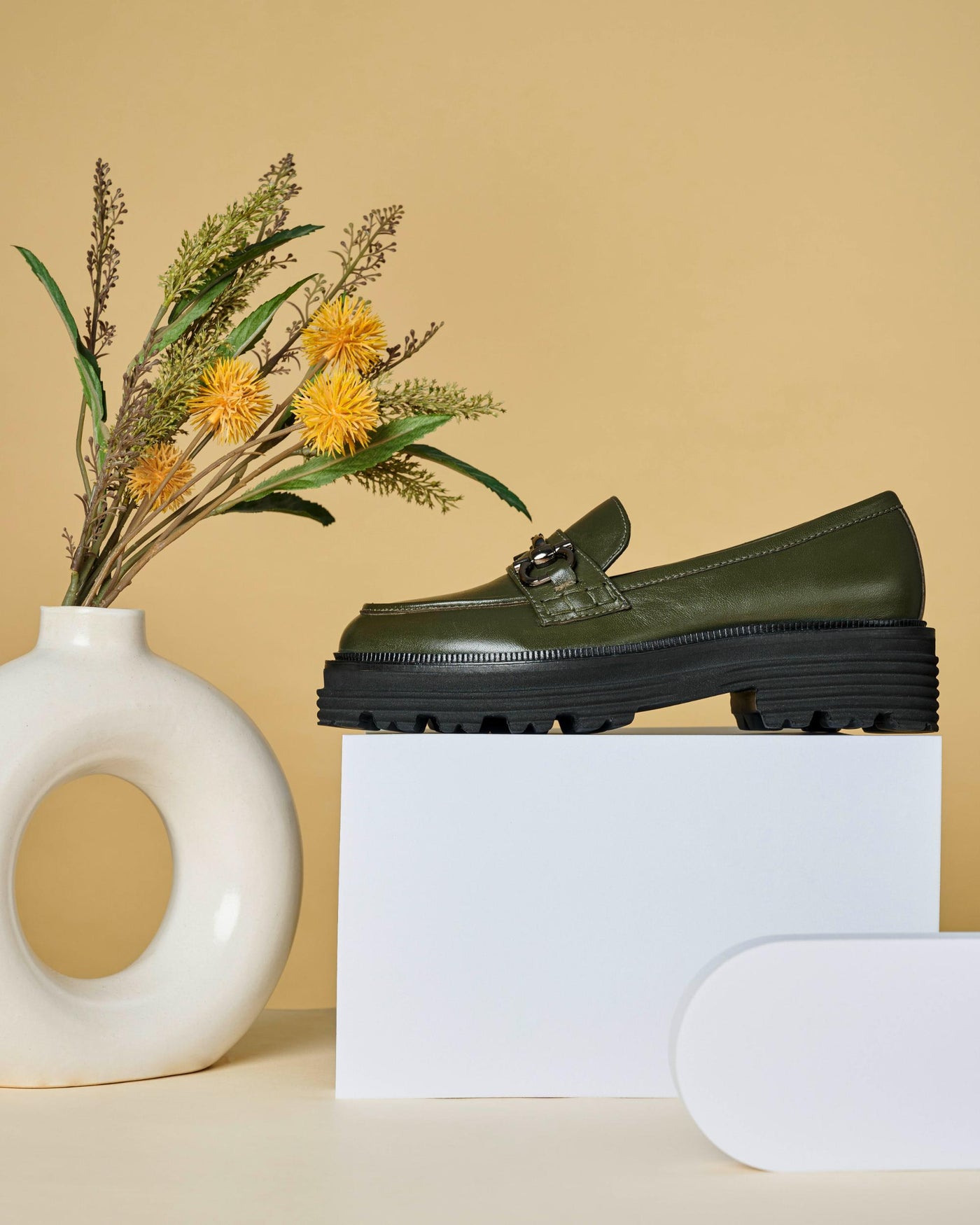 Pioneer Leather Platform Loafers