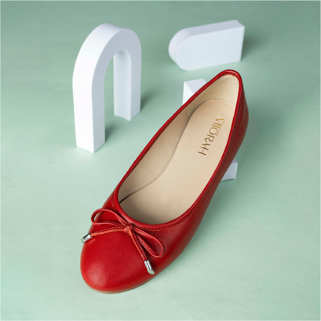 Classic Leather Bow ballerinas