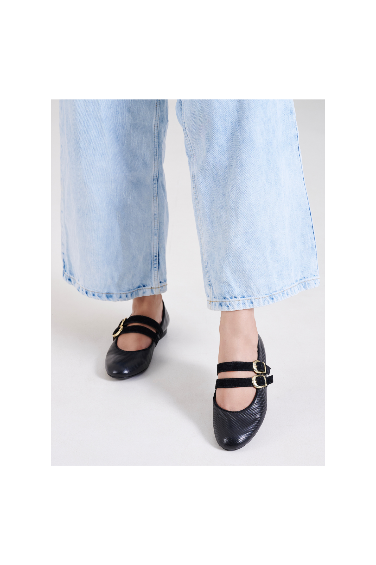 Callie Leather Strapy Ballerina
