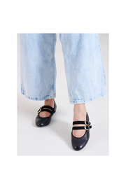 Callie Leather Strapy Ballerina