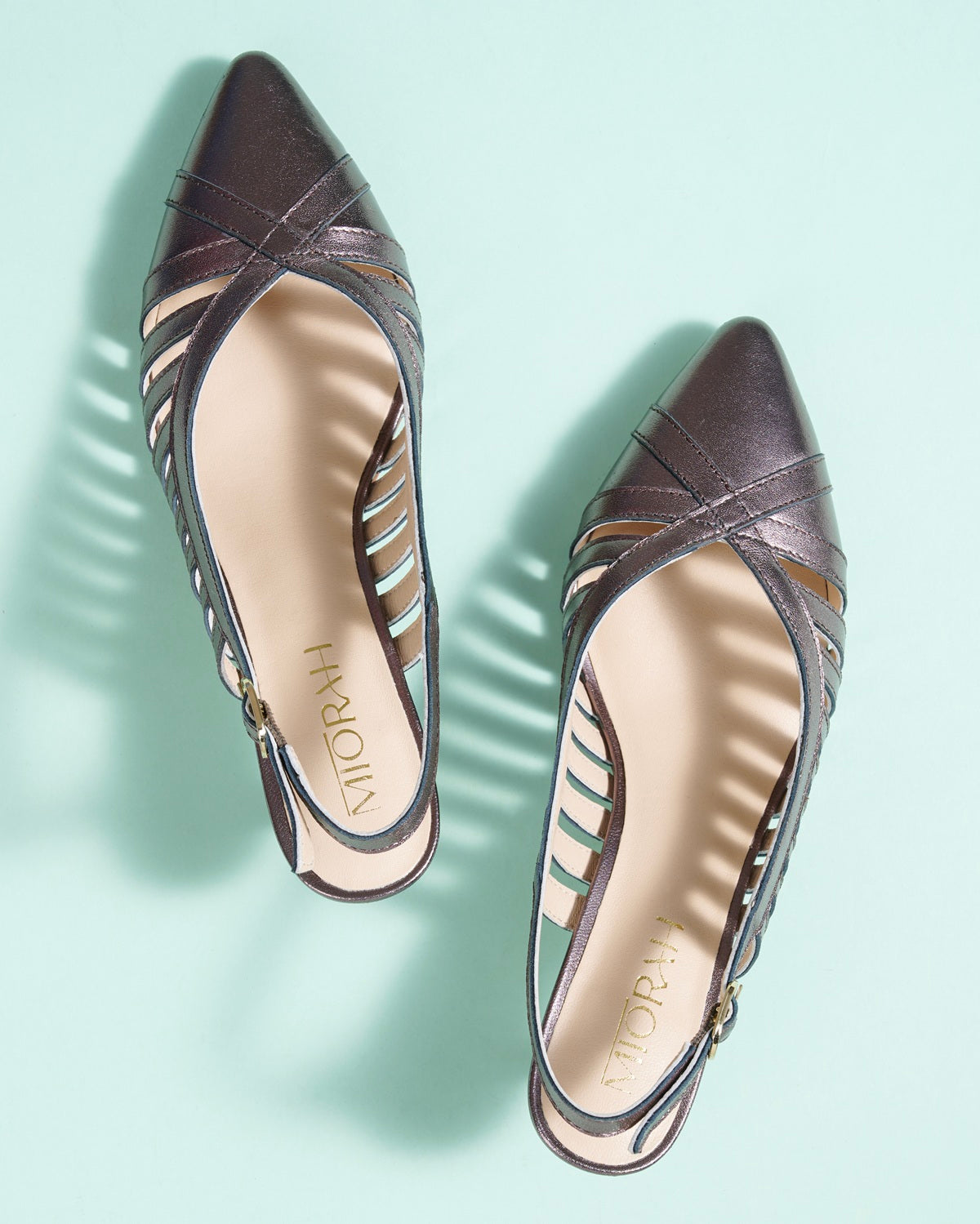 Aviva Metallic Leather Stilletos