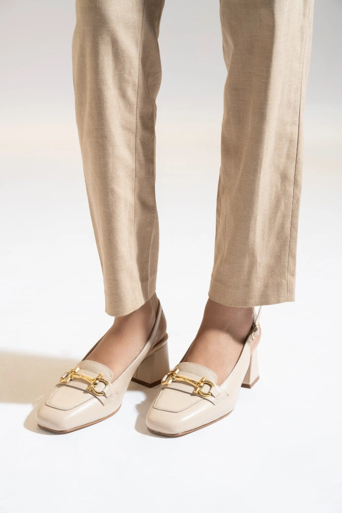 Allure Leather Block Heels