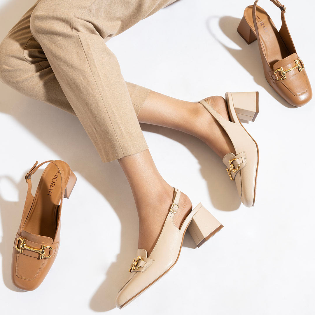 Allure Leather Block Heels