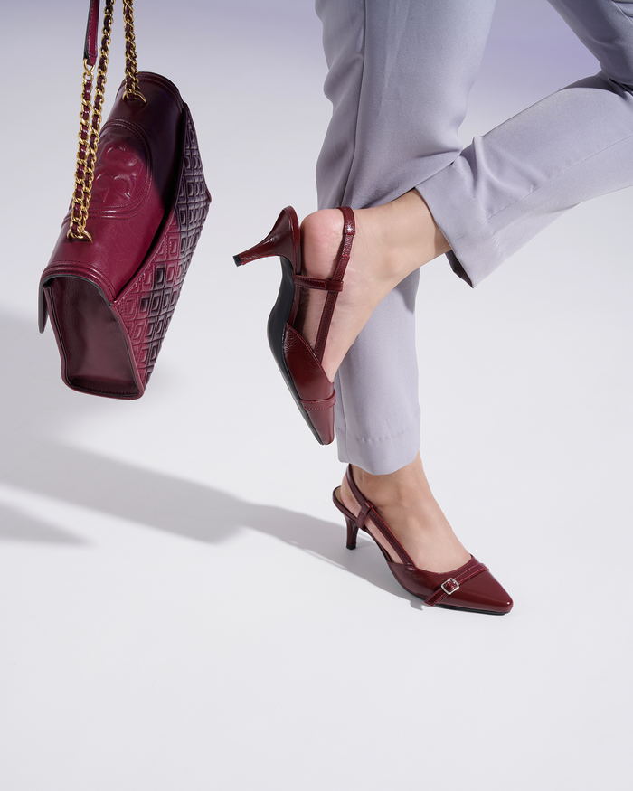 Mindy Leather Patent Pumps