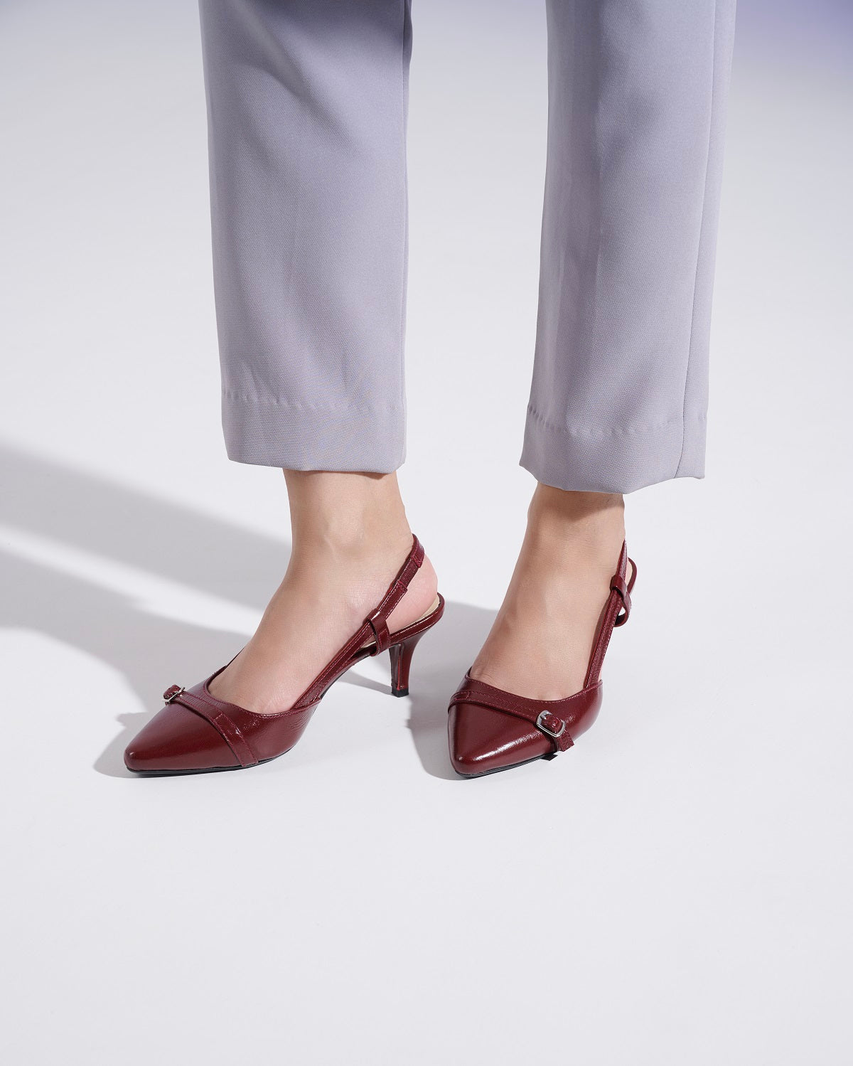 Mindy Leather Patent Pumps