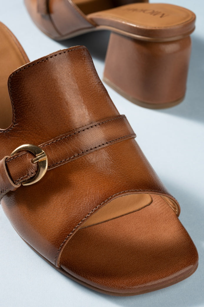 Splendor Leather Casual Block Heels