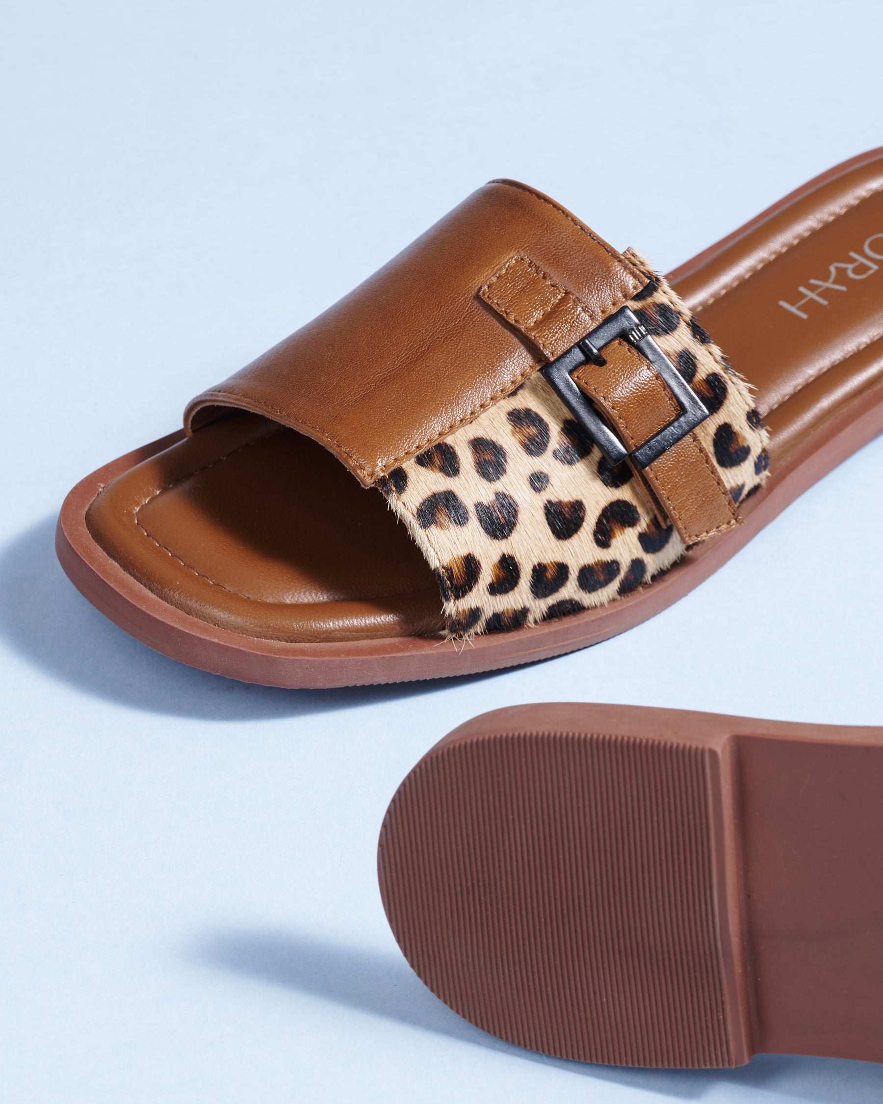 Mia Leather Buckle Flats