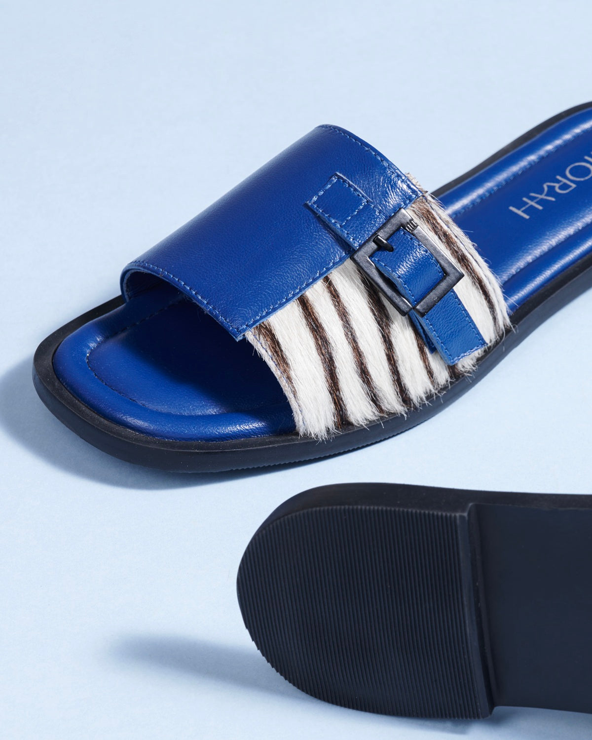 Mia Leather Buckle Flats