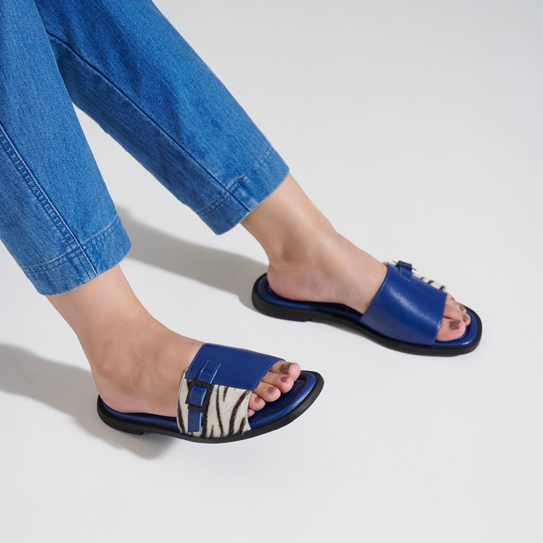 Mia Leather Buckle Flats