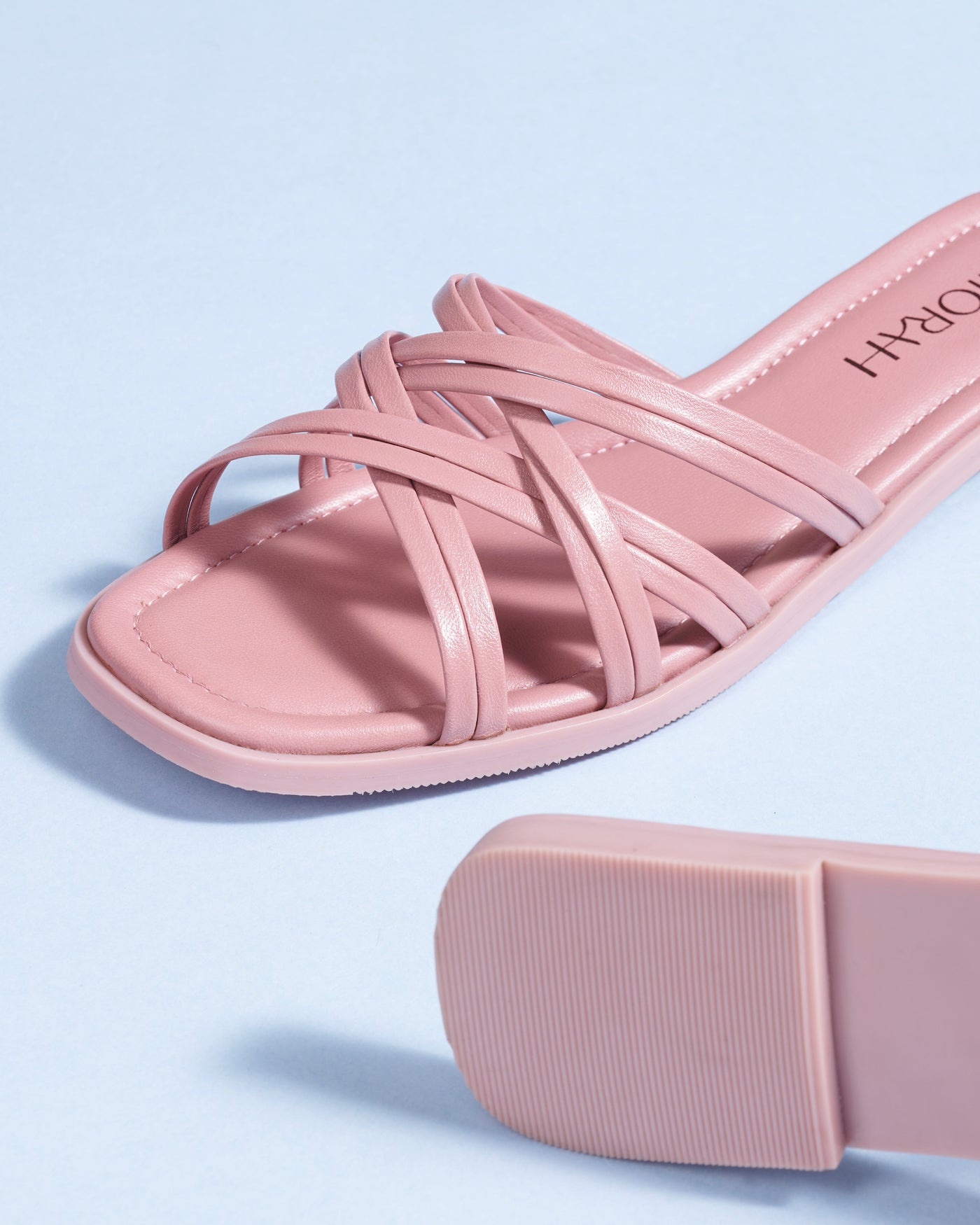 Zoe Leather Strappy Flats