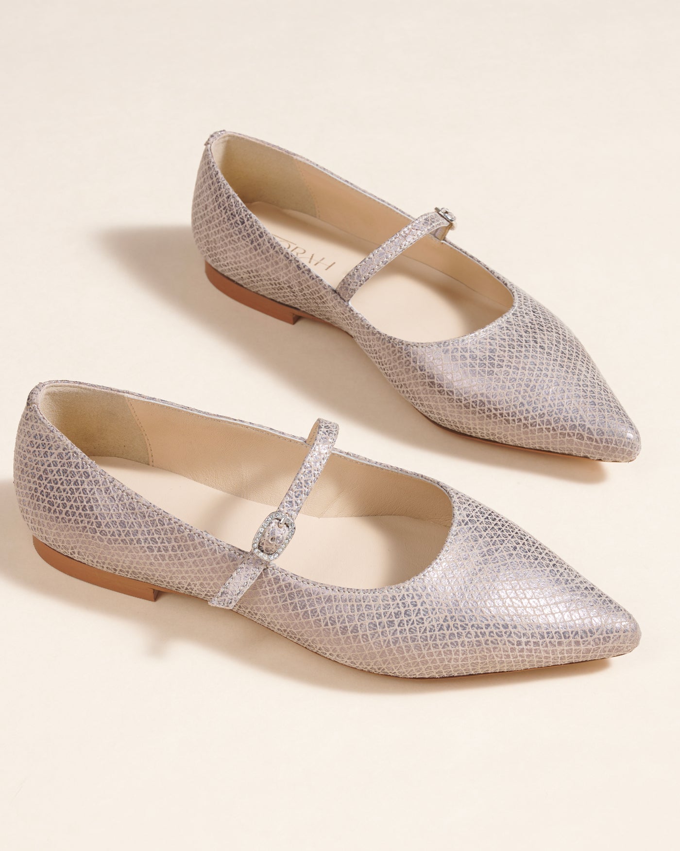 Poppy Leather Pointed Ballerinas