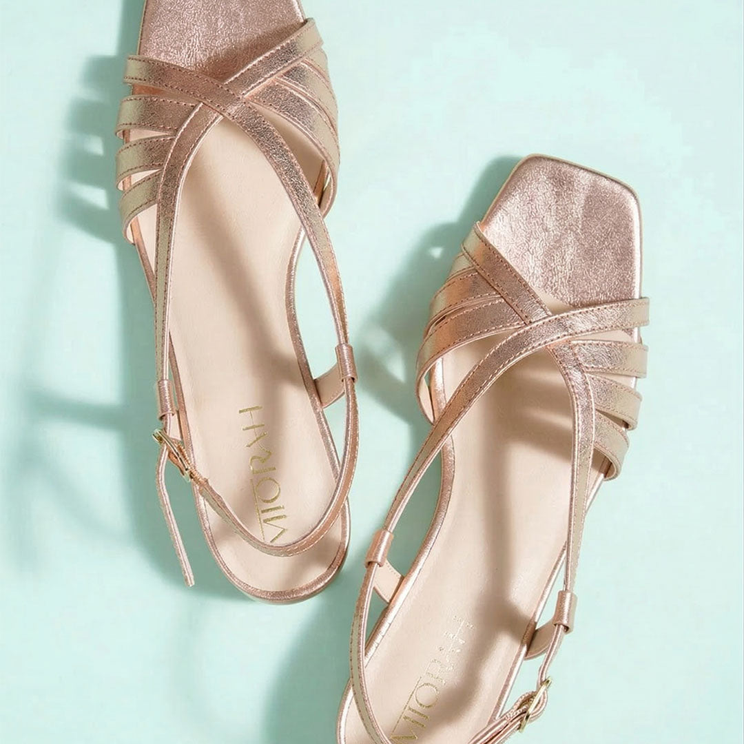 Dalia Metallic Leather Mid Heels