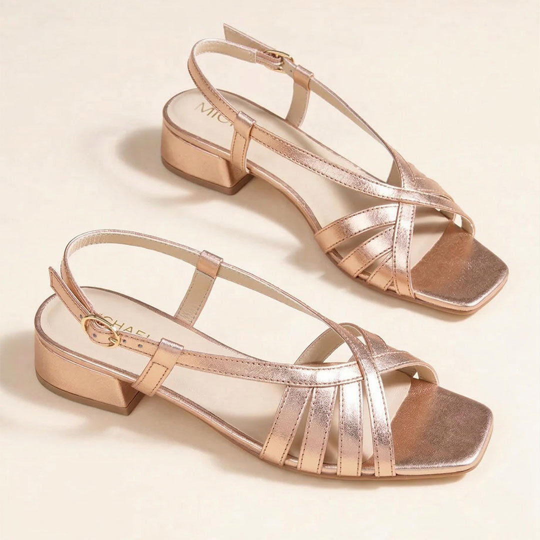 Dalia Metallic Leather Mid Heels