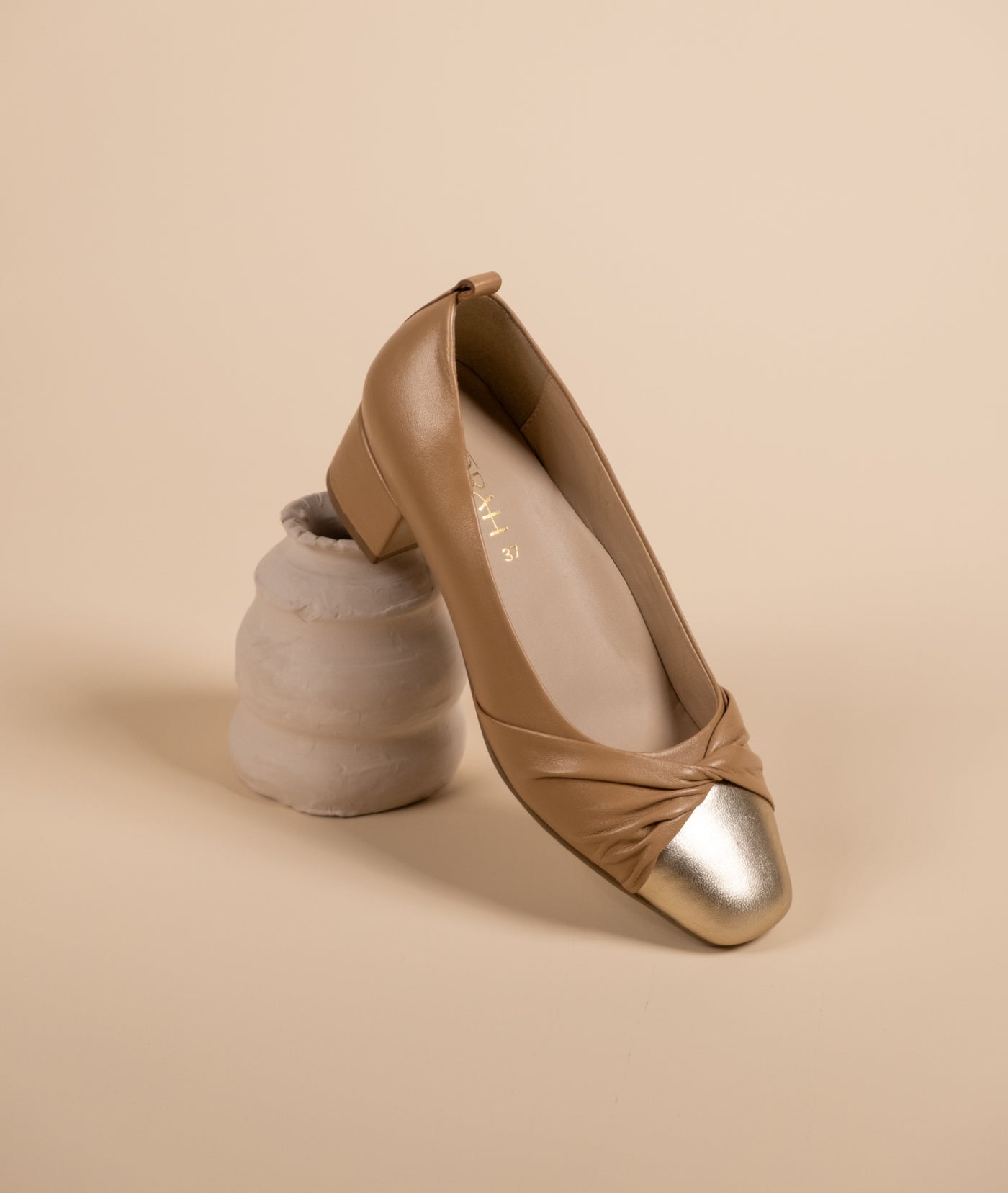 Zyra Leather Comfort Heels