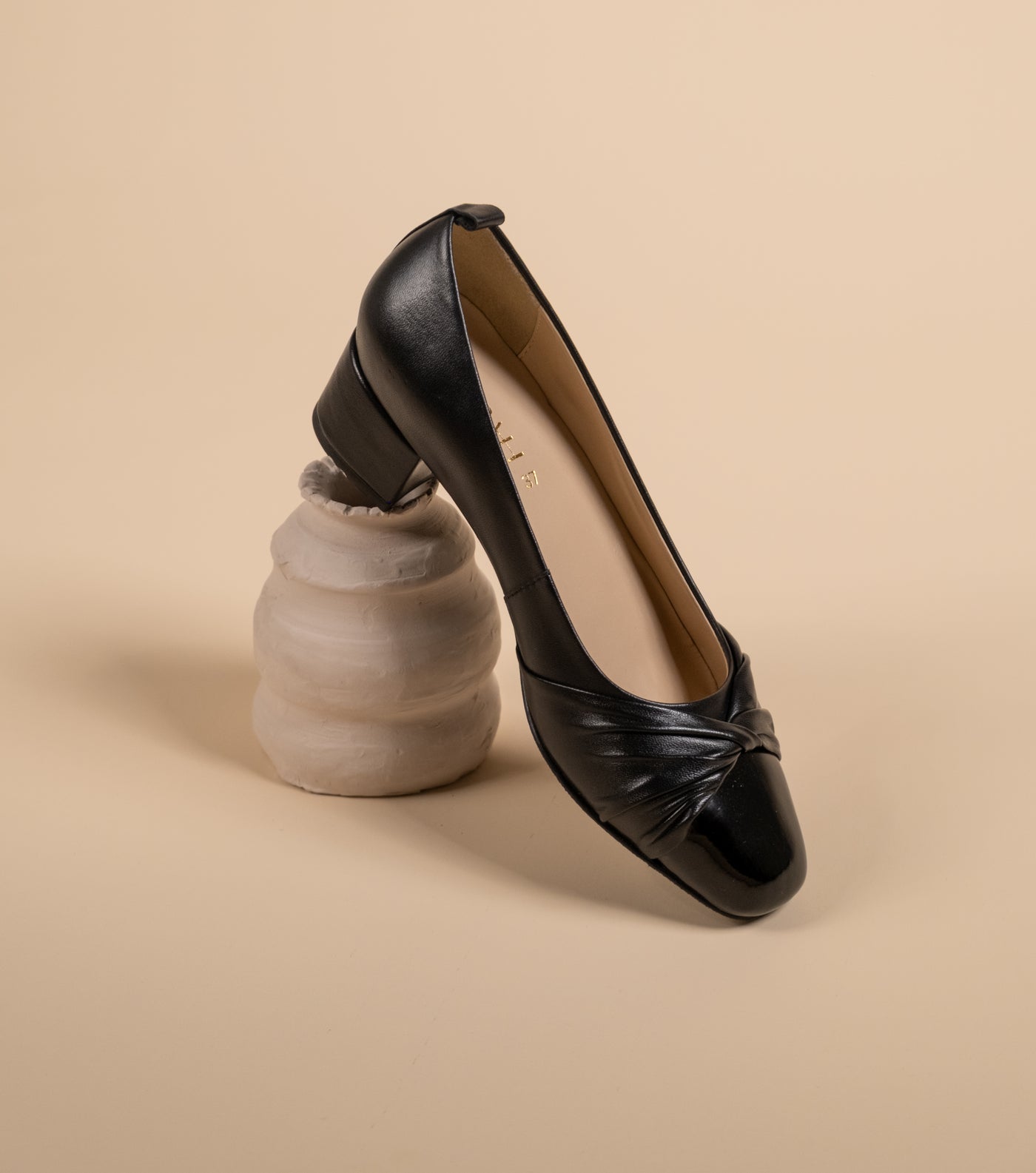 Zyra Leather Comfort Heels