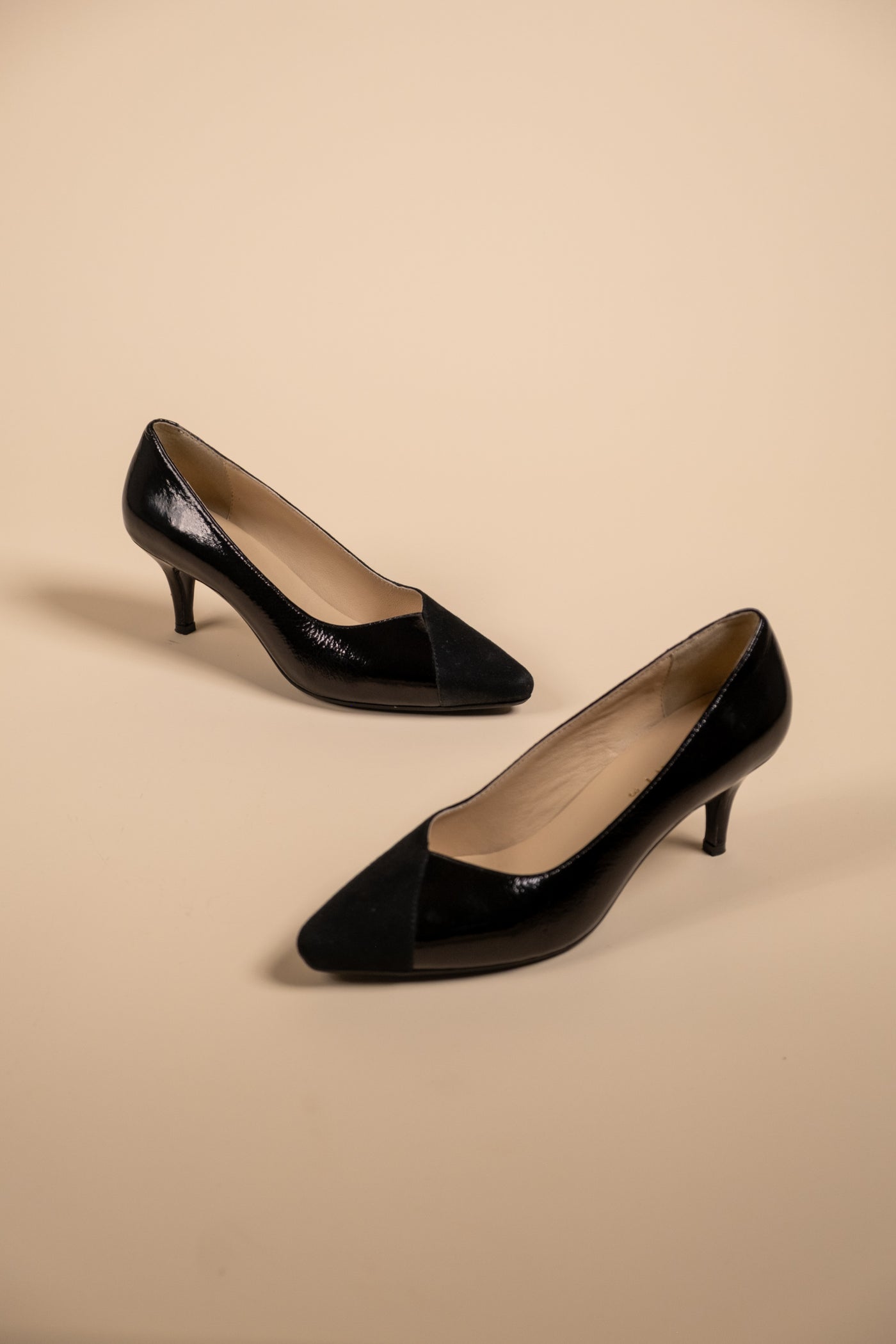 Kylie Black Leather Pumps