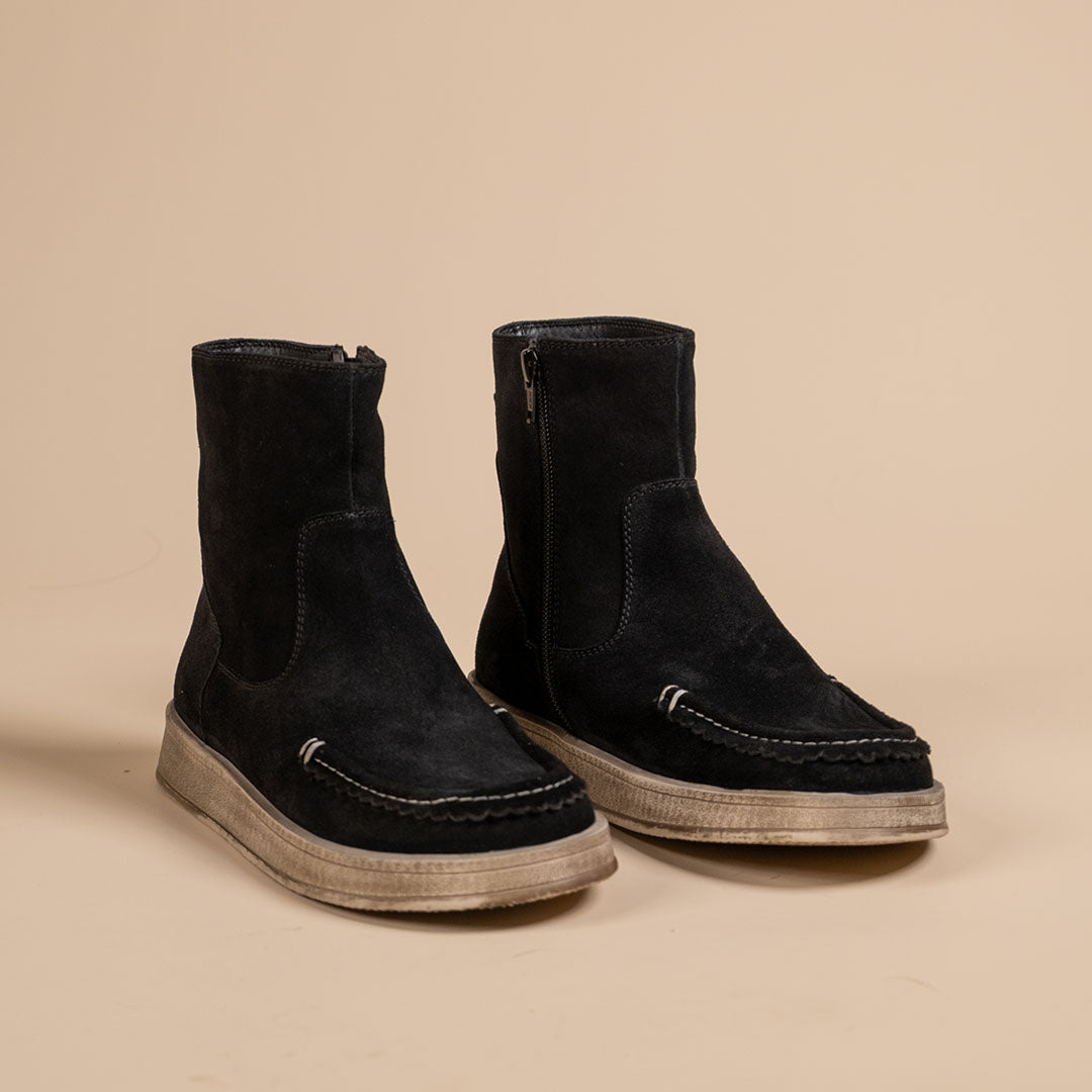 Dune Leather Suede Boots