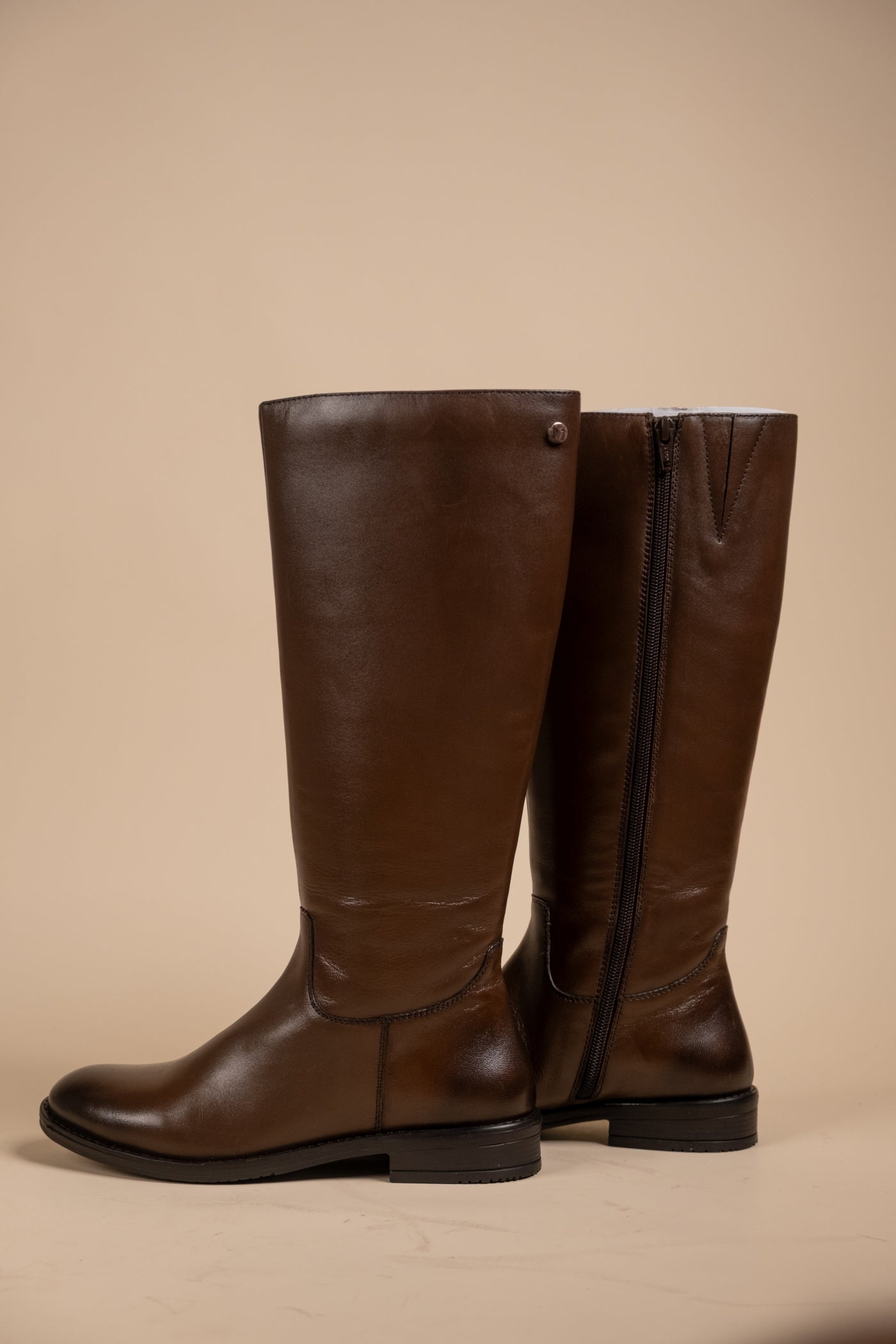Blaire Leather Knee High Boots