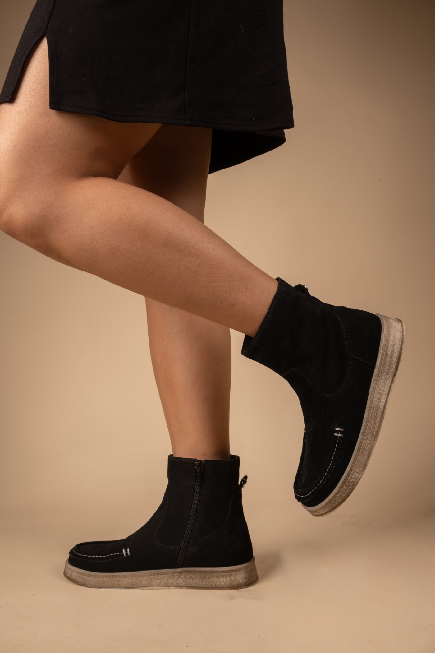 Dune Leather Suede Boots
