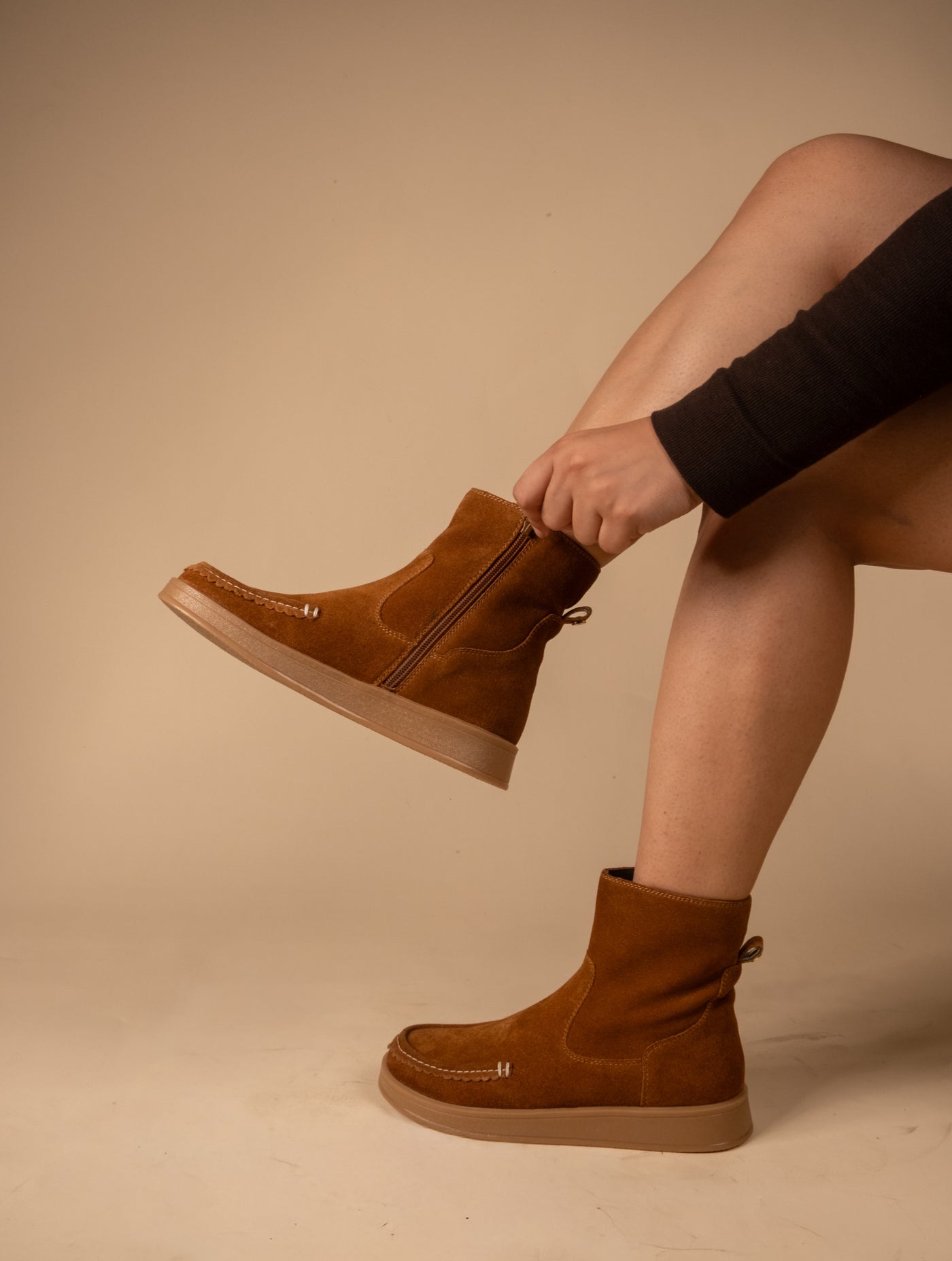 Dune Leather Suede Boots