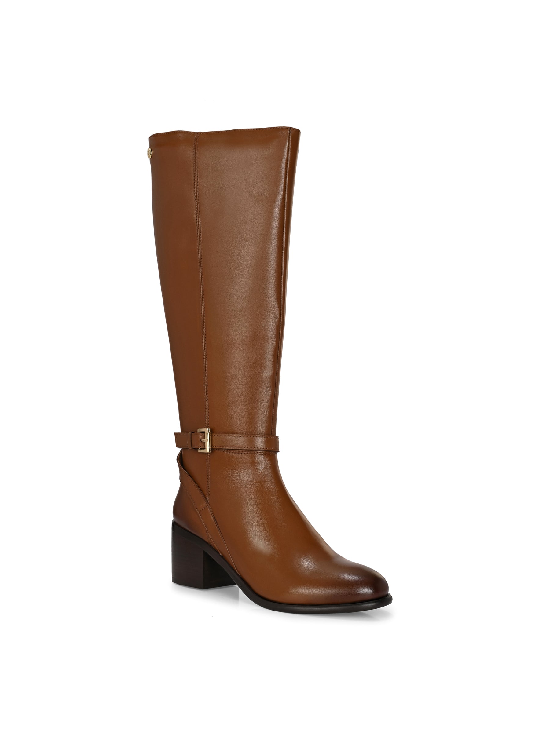 Noir Leather Knee High Boots