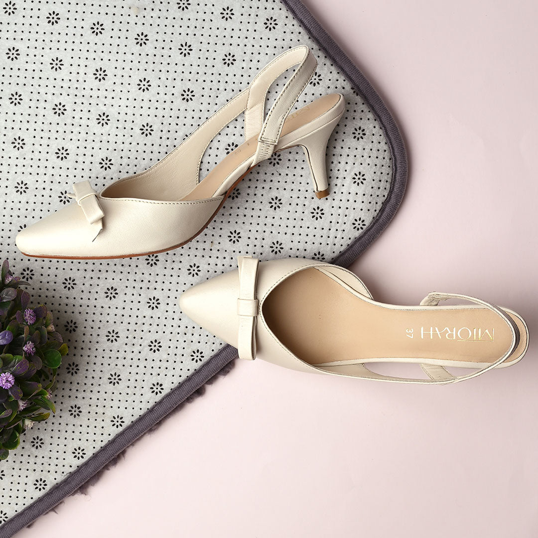 Grace Leather Bow Pumps