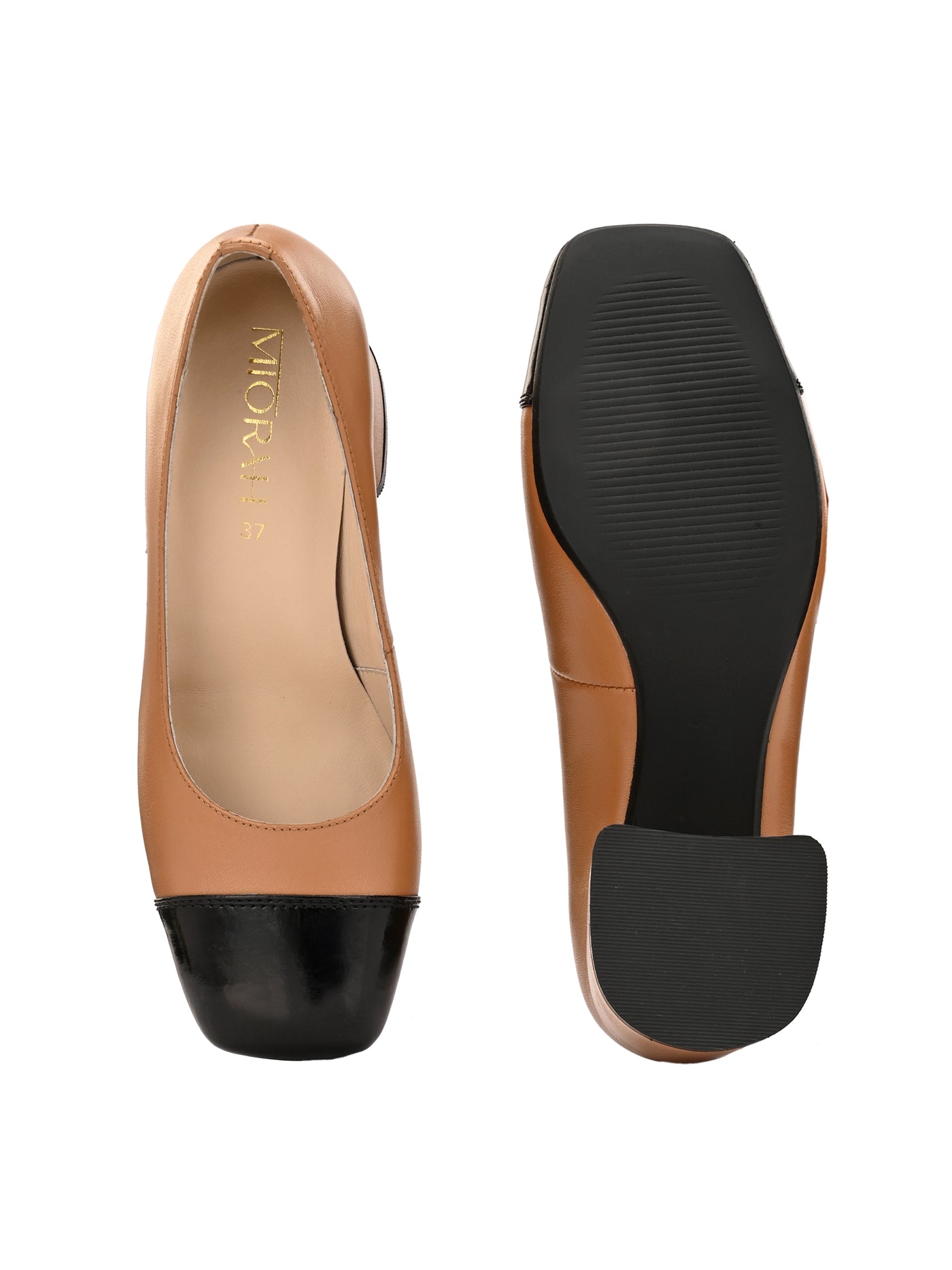 Radiant Leather Block Heels