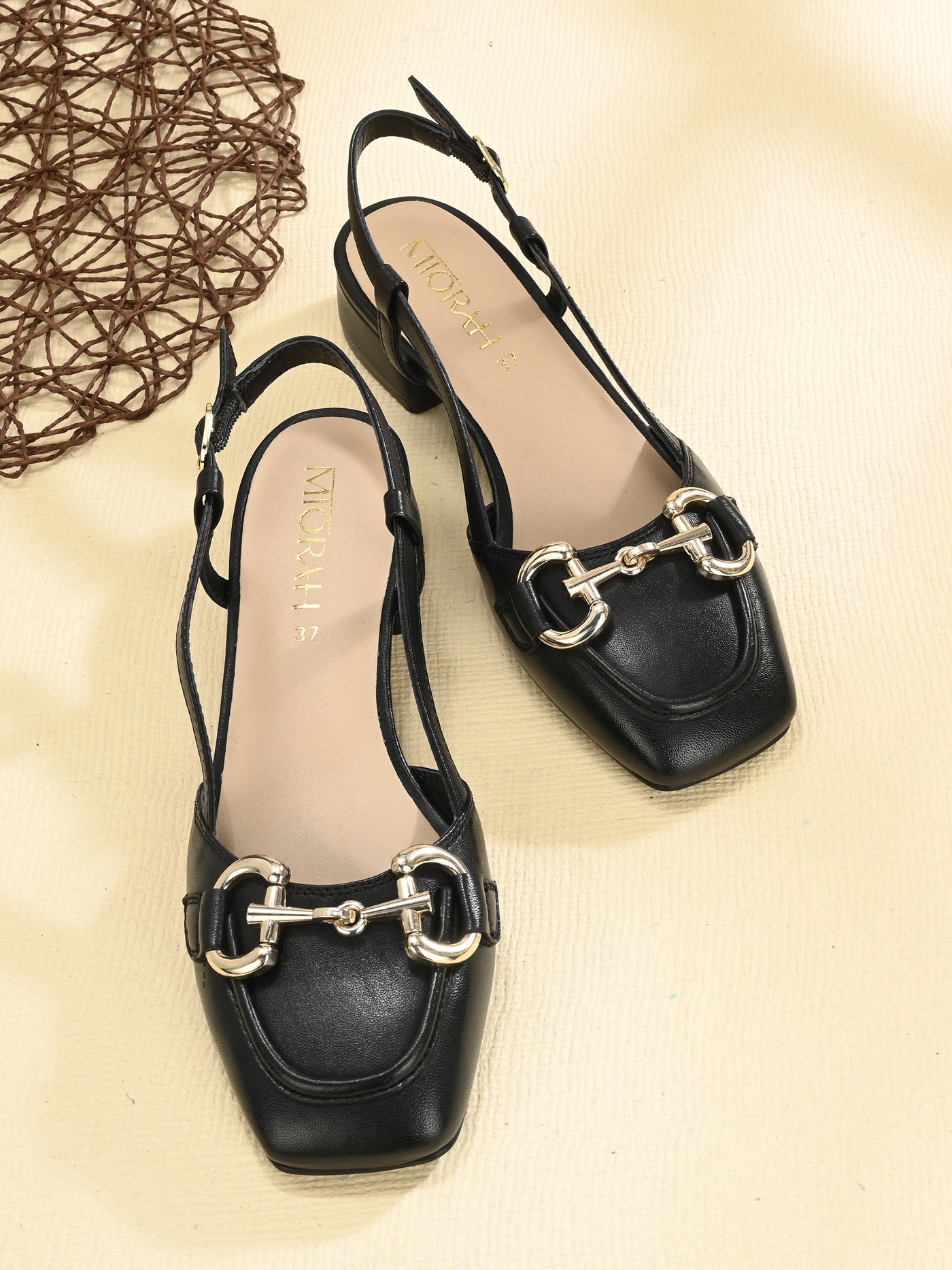 Majestic Leather Block Heels