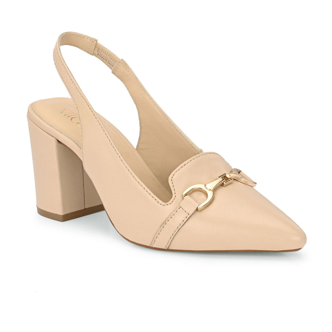 Elena Leather Block Heels