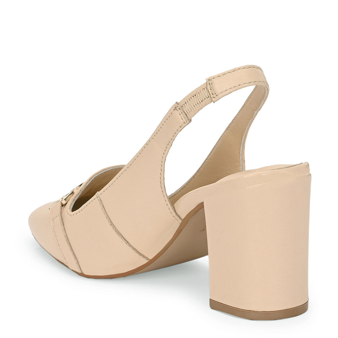 Elena Leather Block Heels