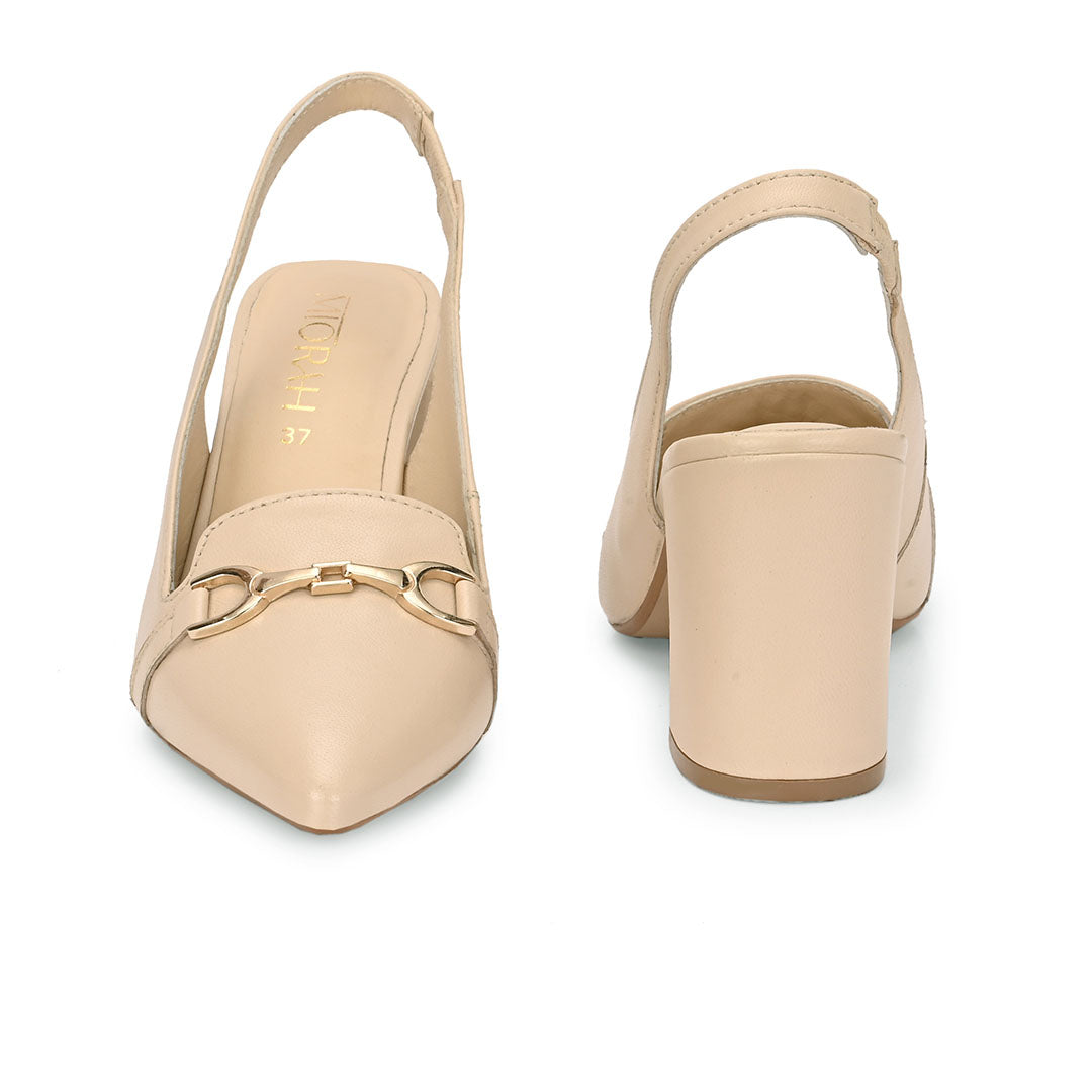 Elena Leather Block Heels