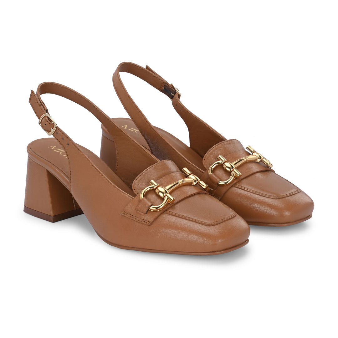 Allure Leather Block Heels