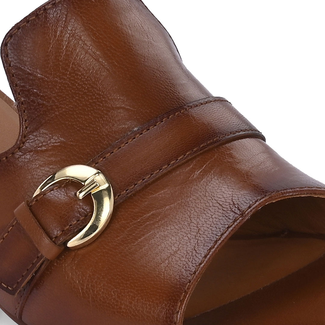 Splendor Leather Casual Block Heels