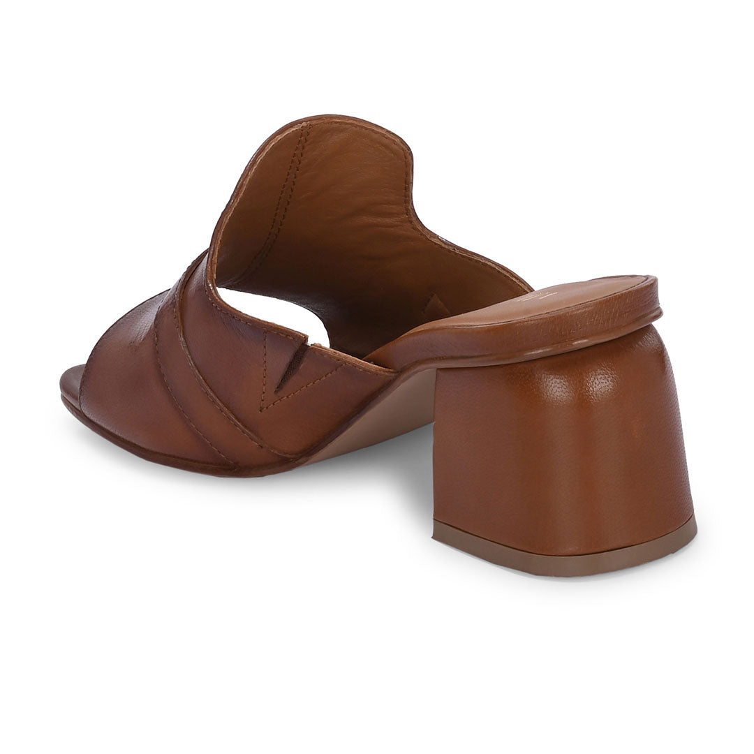 Splendor Leather Casual Block Heels