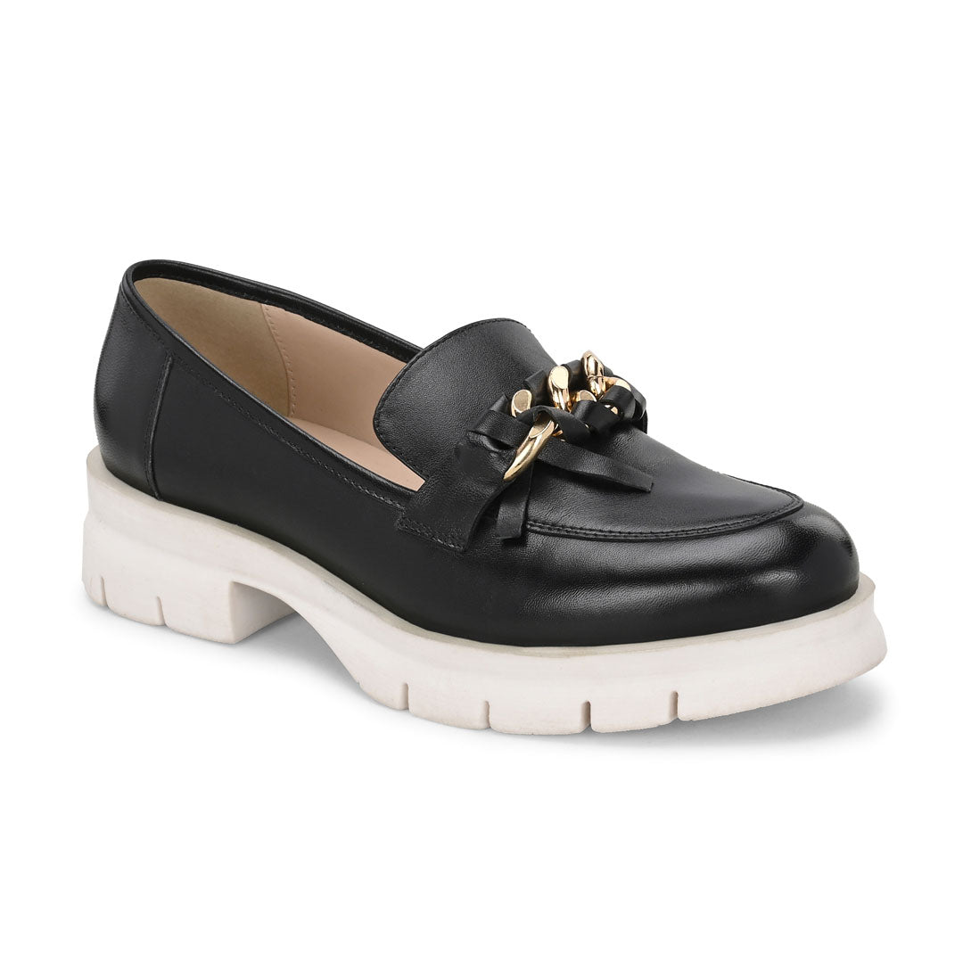 Trend'e White Leather Comfort Loafers
