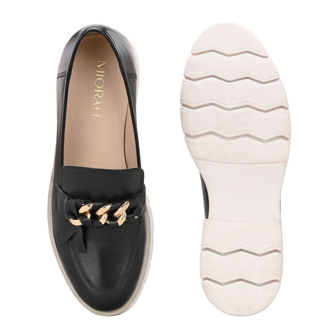 Trend'e White Leather Comfort Loafers