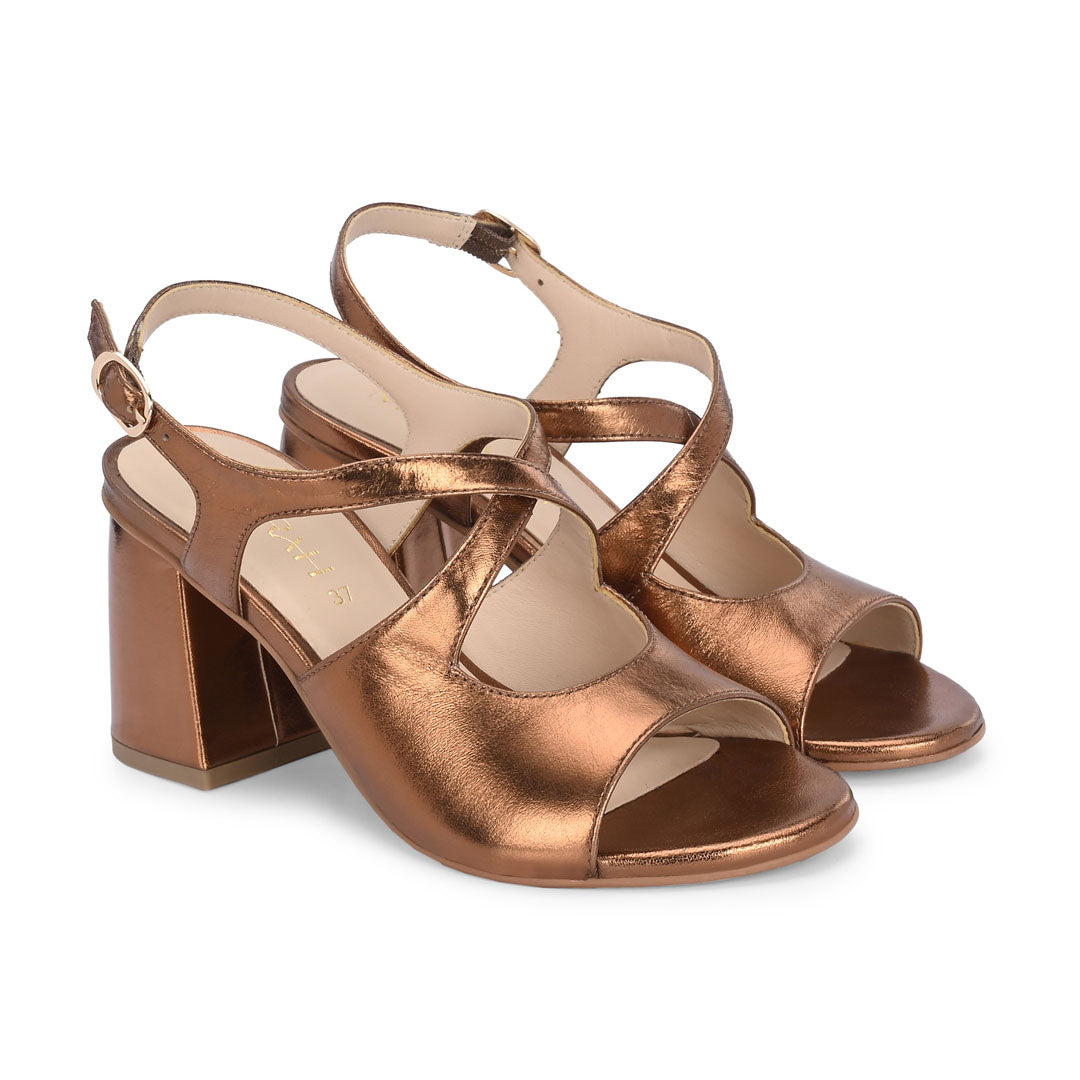 Eclat Metallic Leather Party Heels