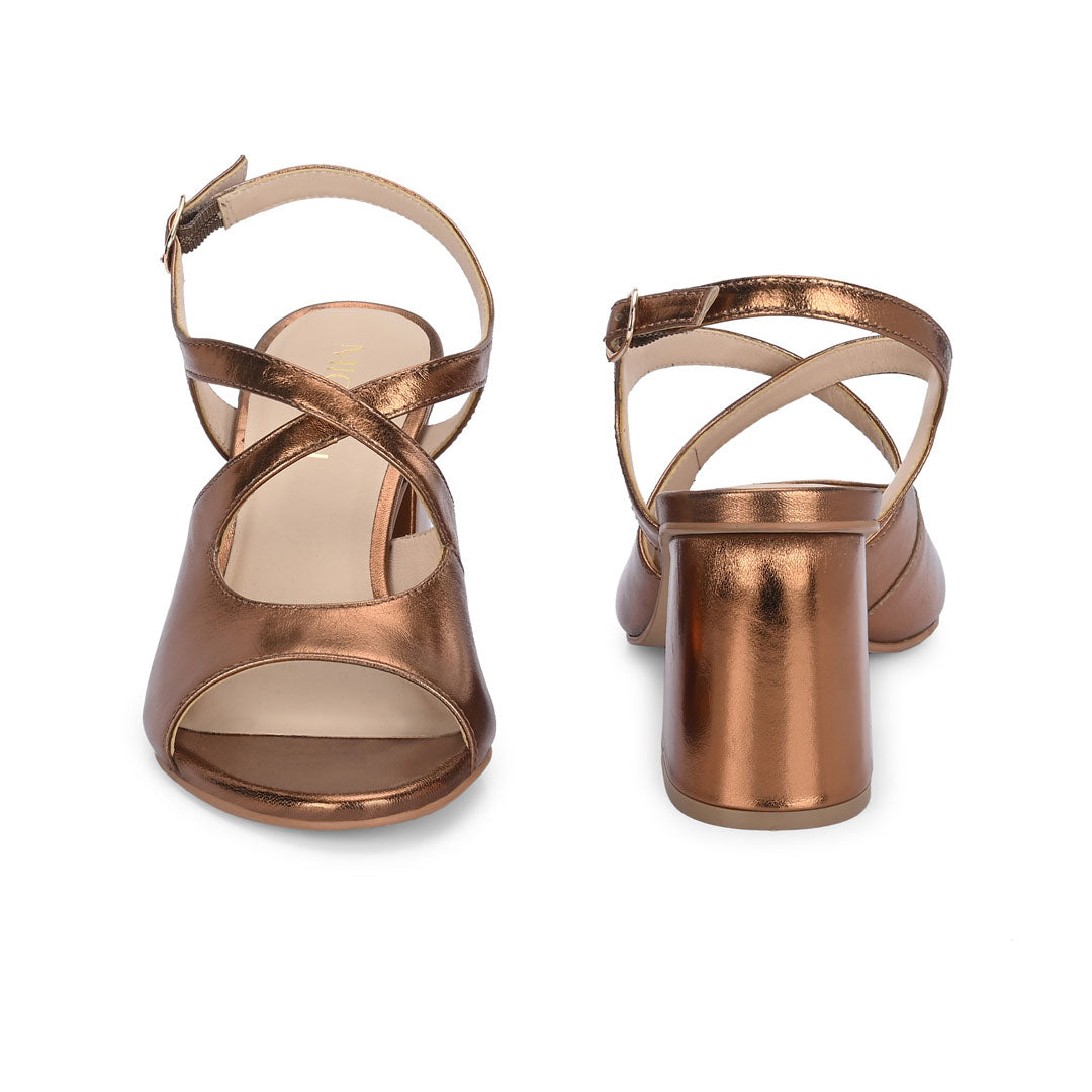 Eclat Metallic Leather Party Heels